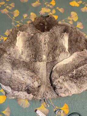 Vintage Disco Cropped Rabbit Fur Bomber Size Medium